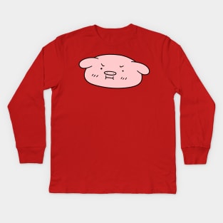 Pouty Pig Face Kids Long Sleeve T-Shirt